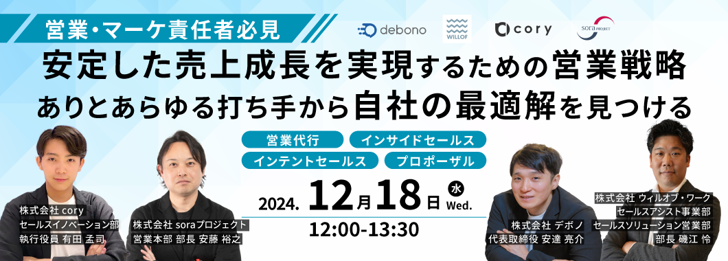 ＜営業・マーケ責任者必見＞ 安定した売上成長を実現するための営業戦略 ありとあらゆる打ち手から自社の最適解を見つける